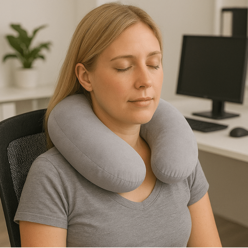 РџРѕРґСѓС€РєР°-СЂРѕРіР°Р»РёРє РґР»СЏ С€РµРё Memory Foam PLATINUM вЂ“ CРµСЂР°СЏ