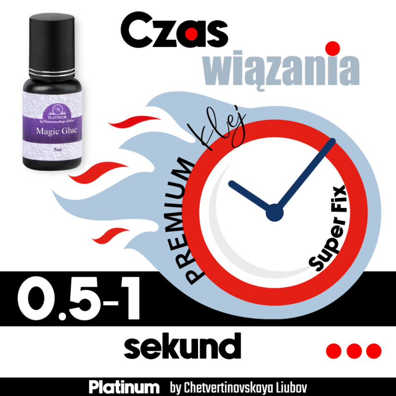Klej do przedЕ‚uЕјania rzД™s Magic 5 ml PLATINUM
