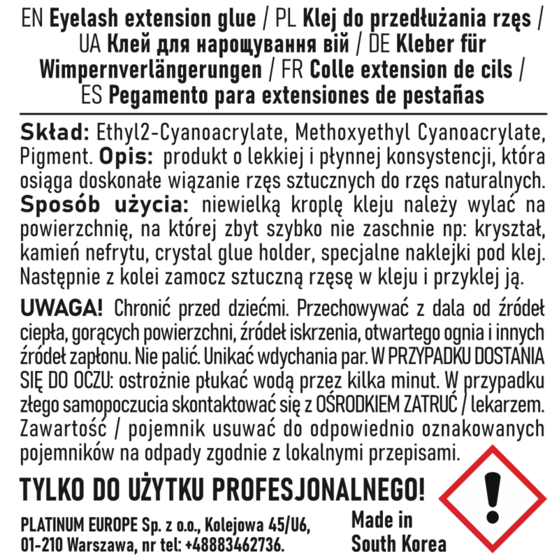 WimpernverlГ¤ngerungskleber Hyacinth PLATINUM 5 ml