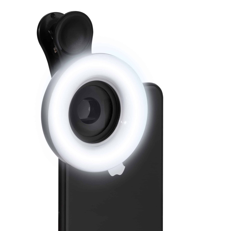 Makroobjektiv mit LED-Licht PLATINUM rosa