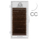 Eyelash Extensions Brown PLATINUM 20 lines РЎurl CC 0.10 7-12mm
