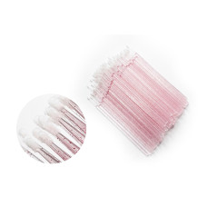 Mikroaplikatory BezwЕ‚Гіkienkowe Microbrush do RzД™s 100 szt. PLATINUM rГіЕјowy brokat
