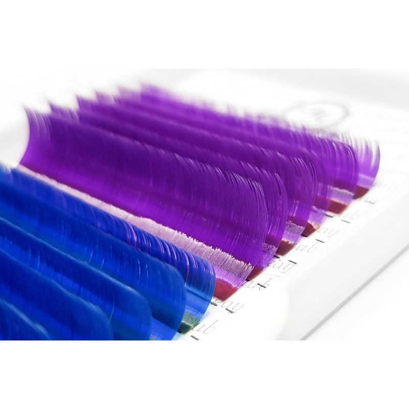 WimpernverlГ¤ngerung Farbige (Violett/Blau/GrГјn) PLATINUM Biegung CРЎ 0.07 8вЂ“13mm