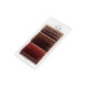 Eyelash Extensions Color Ombre MIX (White/Brown/Red) PLATINUM Curl CC 0.07 8вЂ“13mm