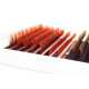Eyelash Extensions Color Ombre MIX (White/Brown/Red) PLATINUM Curl CC 0.07 8вЂ“13mm