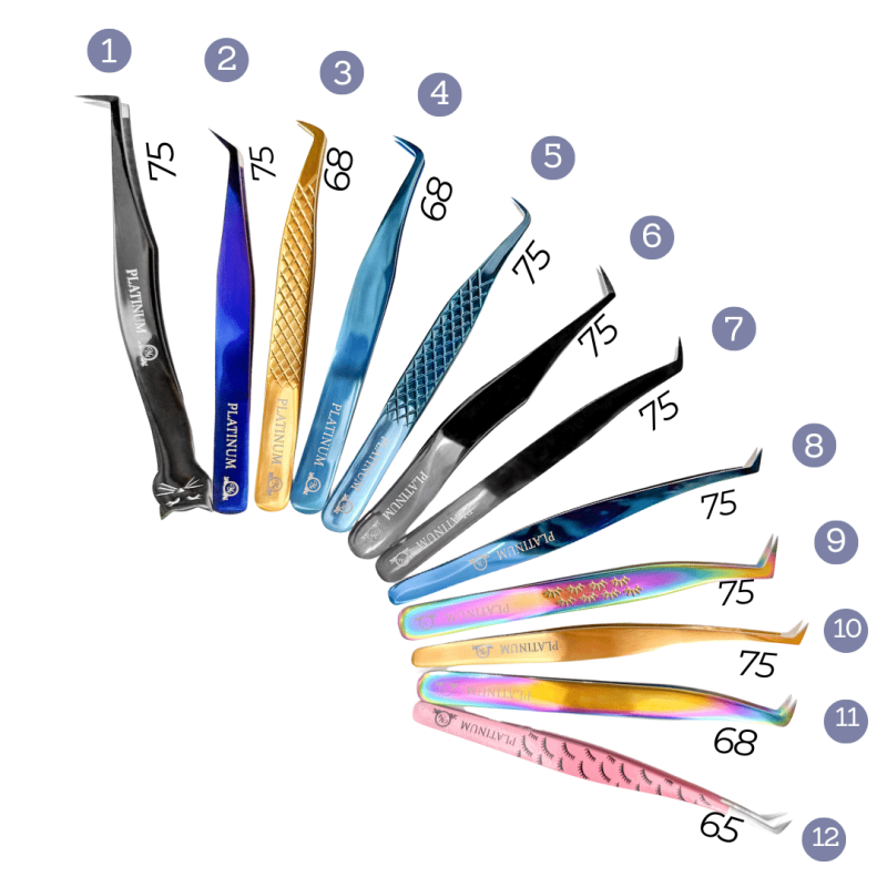 Tweezers for Eyelash Extensions VT 25 Plasma rose gold PLATINUM