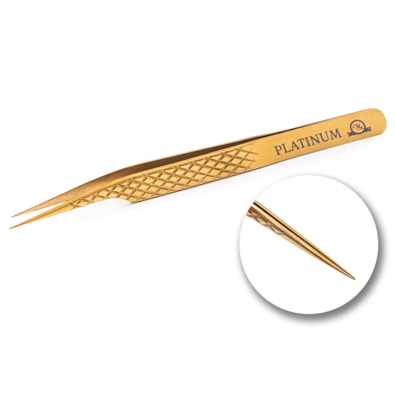 Tweezer for Lash Separation Straight Diamond silver PLATINUM