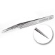 Tweezer for Lash Separation Straight Diamond silver PLATINUM