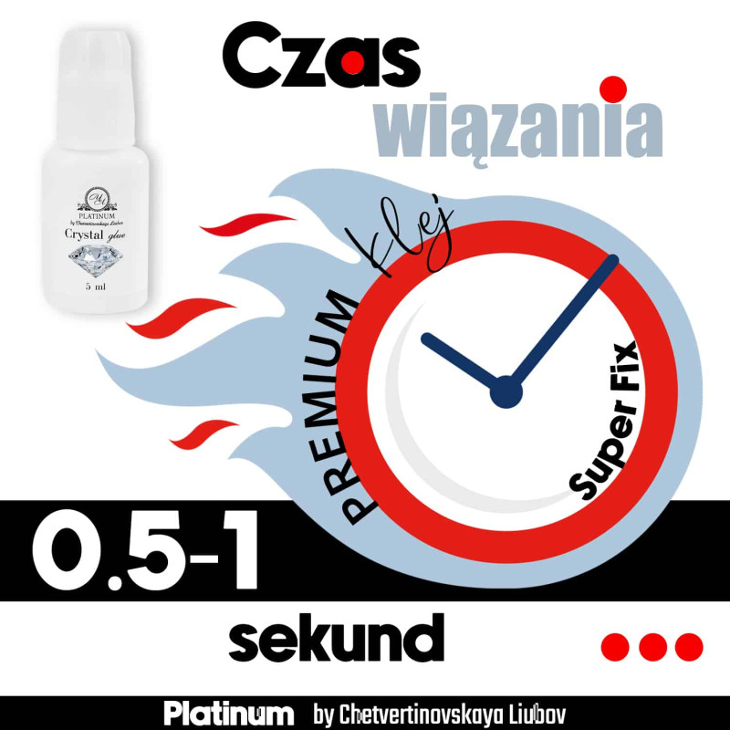 Klej do przedЕ‚uЕјania rzД™s Crystal PLATINUM 5 ml
