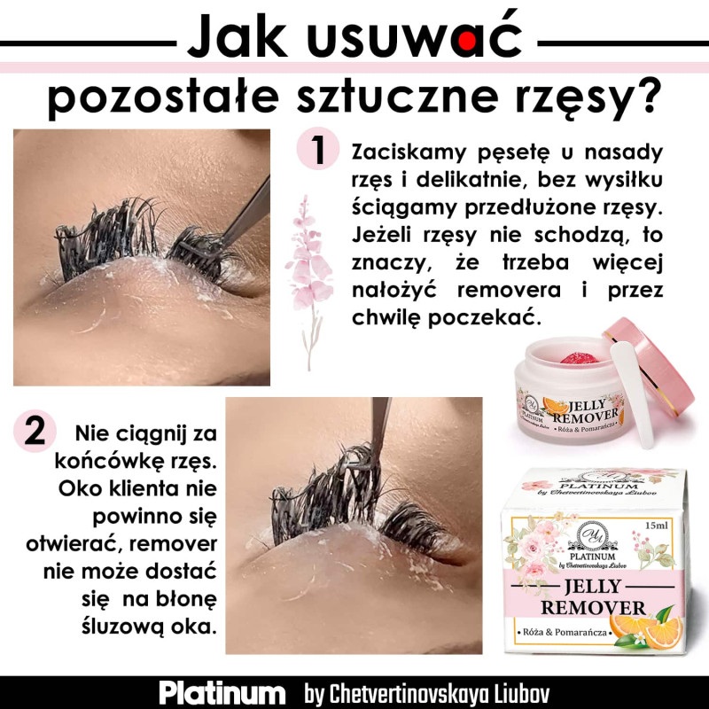 Remover Jelly do przedЕ‚uЕјania rzД™s Lawenda-Cytryna PLATINUM 15 ml