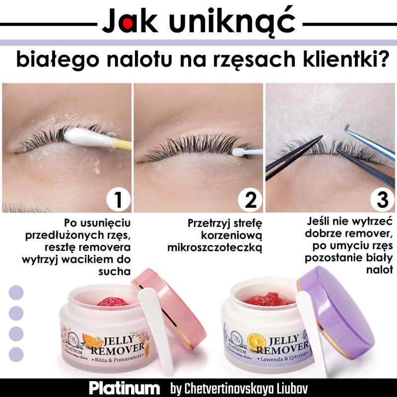 Remover Jelly do przedЕ‚uЕјania rzД™s Lawenda-Cytryna PLATINUM 15 ml