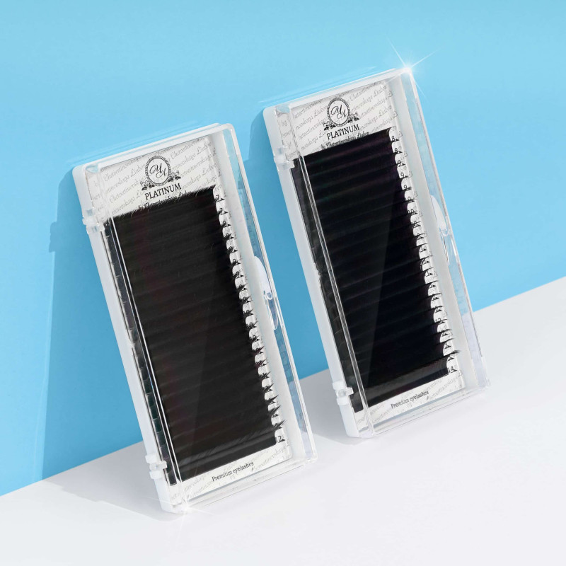 Eyelash Extensions Black PLATINUM 20 lines РЎurl L 0.10 10mm