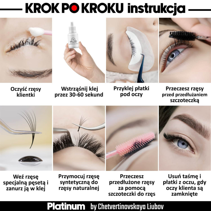 Klej do przedЕ‚uЕјania rzД™s Crystal PLATINUM 5 ml