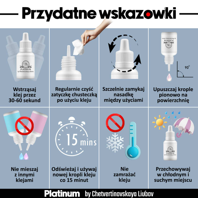 Klej do przedЕ‚uЕјania rzД™s Magic 5 ml PLATINUM