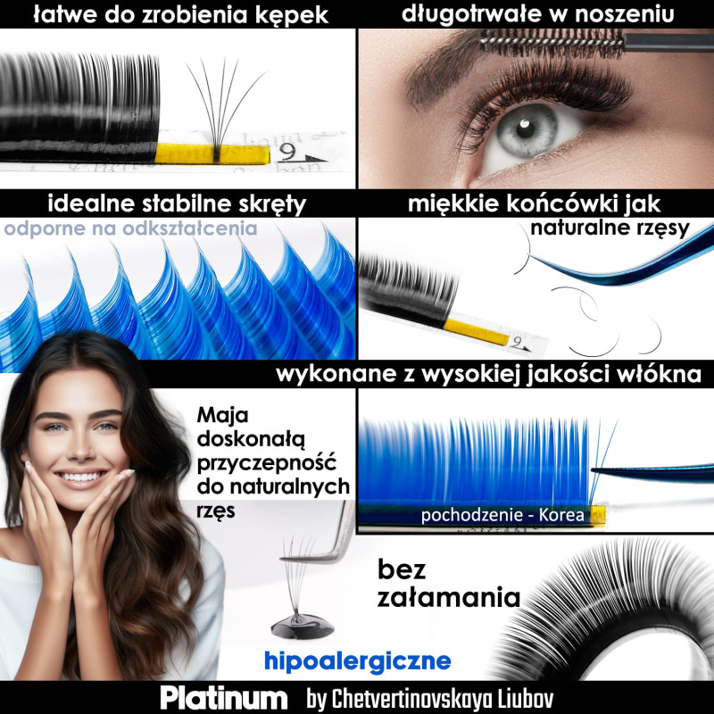 RzД™sy do PrzedЕ‚uЕјania Czarne PLATINUM 20 PaskГіw SkrД™t C 0.07 7-12mm