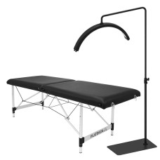 ЕЃГіЕјko Kosmetyczne SkЕ‚adane 60 cm PLATINUM + Bezcieniowa kosmetyczna lampa MOON PLATINUM - Zestaw в„–4