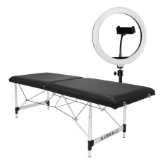 ЕЃГіЕјko Kosmetyczne SkЕ‚adane 60 cm PLATINUM + Lampa PierЕ›cieniowa LED PLATINUM вЂ” Zestaw в„–5