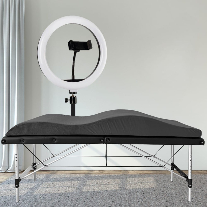 ЕЃГіЕјko Kosmetyczne SkЕ‚adane 60 cm + Materac Memory + Lampa PierЕ›cieniowa PLATINUM - Zestaw в„–8