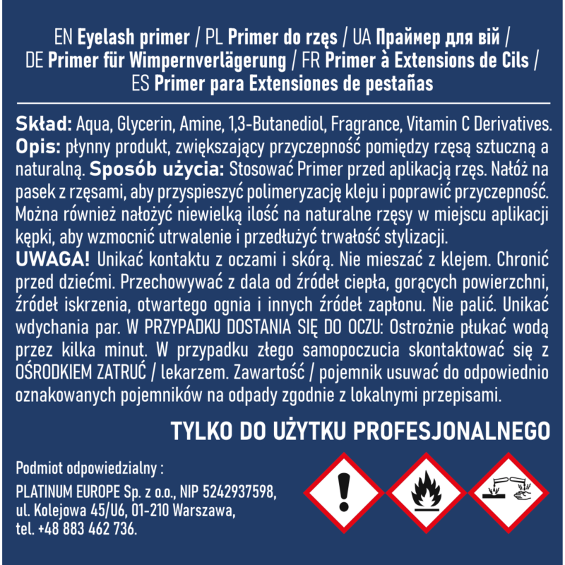 Primer-Bonder do przedЕ‚uЕјania rzД™s PLATINUM 15 ml