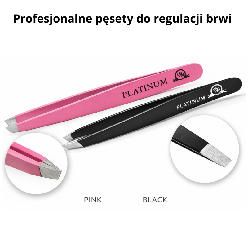 Professional Eyebrow Tweezers black PLATINUM