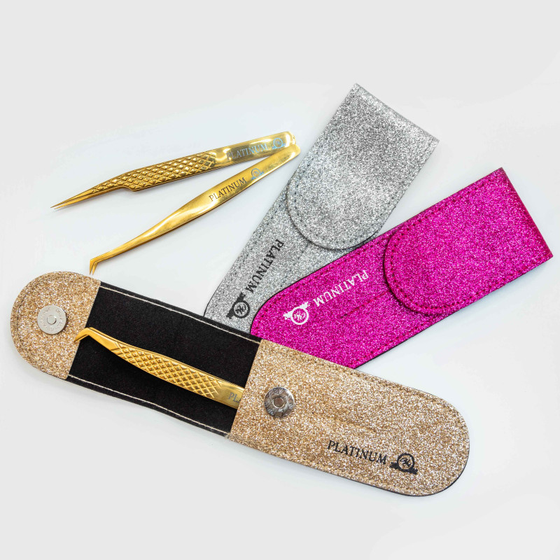 Case for 2 Tweezers PLATINUM black